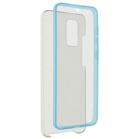 Edessä ja takana silikonikotelo Samsung S20 plus siniselle "Blue""Blå"