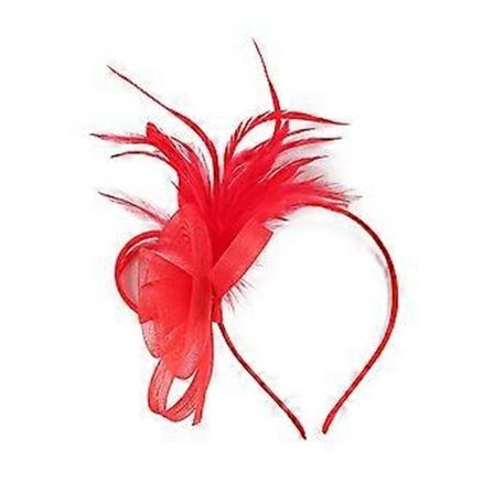 Tyl Blomster Hårbånd til Kvinder Elegant 1920'er Fjerprydet Hårbånd Skridsikkert Flapper Fascinator Hårbånd til Formel