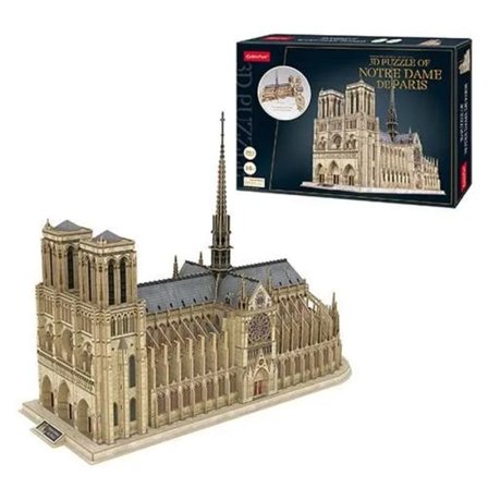 Notre Dame XL 3D-pussel - Världsmärken - 3D LED-pussel - 293 bitar - Vuxen 14 år och uppåt