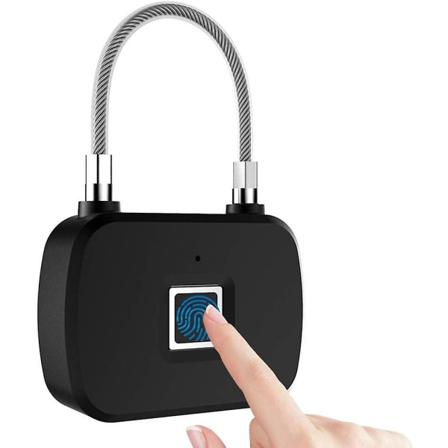 Biometriskt Fingeravtryckshänglås Smart Nyckellöst Stöldskydds-ledlås