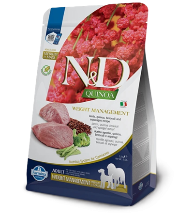 Farmina - Dog Quinoa Weight Management Lamb & Broccoli Adult Medium & Maxi 7 Kg - Hund - Hundefôr & hundemat - Tørrfôr for hund - ZOO.no