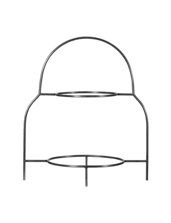 house doctor | Plate Stand, Hdsana, Silver Finish | 32X21.7X37CM