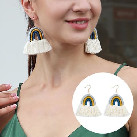 Stora iögonfallande regnbågsörhängen