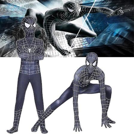 Børn Drenge Sort Spiderman Fest Cosplay Kostume Superhelte Jumpsuit Fancy Dress Up -hg 3-4 Years