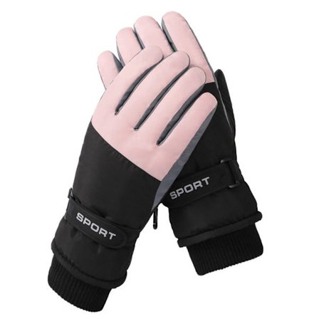 Kvinder Plys Handsker Snowboard Ski Handsker PINK
