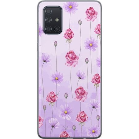 Kompatibel Mobilcover til Samsung Galaxy A71 Petal Reverie Lilac Mist
