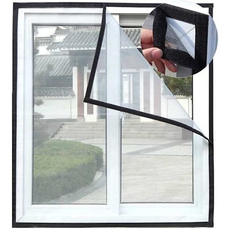 Kattebeskyttelsesnet, selvklæbende myggenet til vinduer, justerbart insektnet, transparent net til katte, myggenet, insektnet