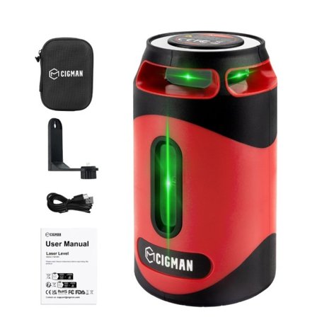 5 Liner Grøn Laser Niveau Selv Nivellering 360° Horisontal Og Lodret Kværs Linjer Laser Niveau