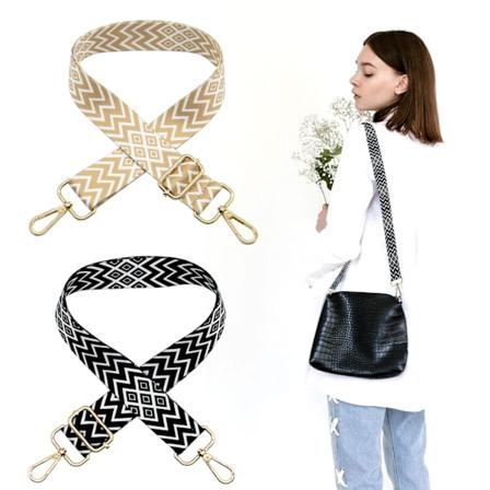 2 stk håndveskereimer, erstatningshåndveskereimer, crossbody-veskereim, svart stripete skulderrem for menn og kvinner - justerbar lengde 75-145 cm