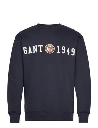 Crest Cneck Sweat-shirt Genser Marineblå GANT*Betinget Tilbud