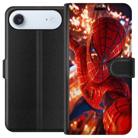 Yhteensopiva Lompakkokotelo Apple Apple iPhone 17 Air Spider Man intensiivisessä toiminnassa välkkyvien valojen ja dynaamisen perspektiivin kera elo