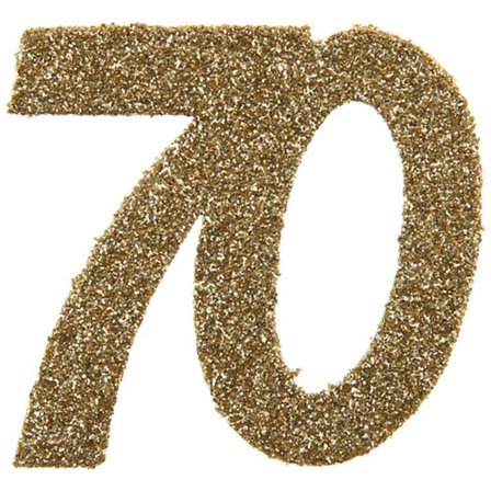 Konfetti guld 70 år, 6-pack