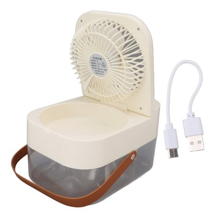 USB C Skrivebords Luftfukter Vifte 5V 2.5L Dobbel Spray 3 Hastigheter Bærbar Mini Luftfukter for Soverom