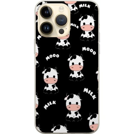 Kompatibel Mobilcover til Apple iPhone 15 Pro Max Sød Ko Mønster