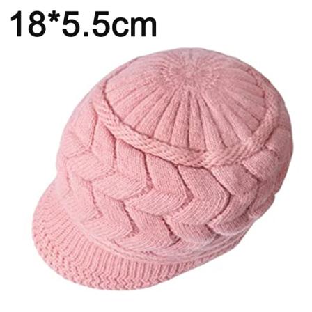 Dames Vinter Varm Strikket Lue Ull Snø Ski Lue Bånd Sol Visor