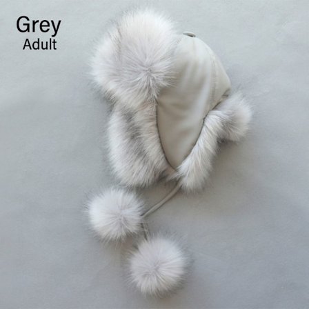 Foreldre-barn bombefly lue fuskepels lue GRÅ VOKSEN VOKSEN