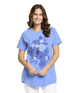 Tunika med blomstermønster - 48/50 - Åshild