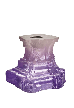 Kosta Boda Ljusstake Rocky Baroque Dekoration Lila H: 9.5cm