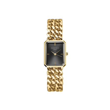 Studio Double Chain Nero Oro Orologio - Rosefield