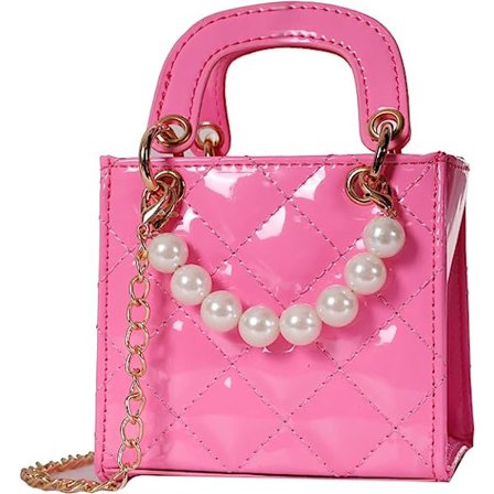 Skinnende lak Små pigers crossbody tasker Småbørn Top Håndtag Håndtaske Mini Pailletter Kvast Messenger Skuldertaske til børn