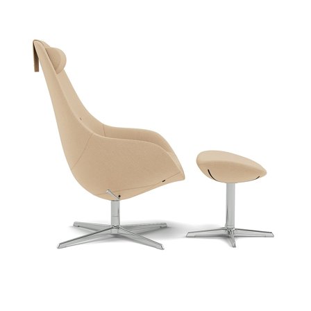Varier Furniture Kokon - Brown Wool - Chrome base