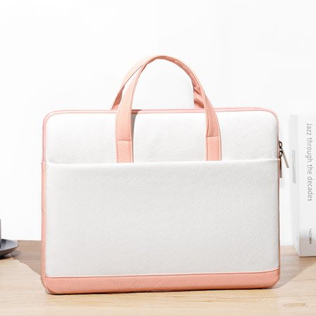 Värimatchattu naisten 15,6 tuuman erittäin ohut kannettavan tietokoneen laukku, sisälaukku Matebook-laukku (puuteri)