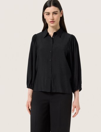 Soaked in Luxury Slleodora Stefani Shirt 3/4 - Black - S