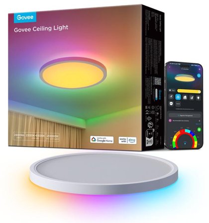 Govee Round Smart Ceiling Light 30 cm 2400lm, 2200K-6500K, 20000 timer