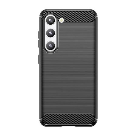 Carbon Case etui til Samsung Galaxy S23+ fleksibelt silikone carbon cover sort