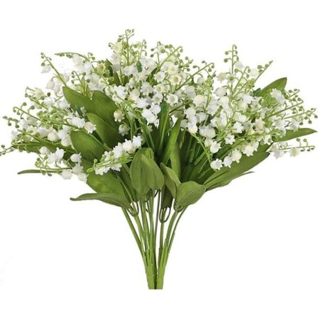 3PCS Kunstige Blomster Innendørs Utendørs Kunstig Busk med Hvite Blomster