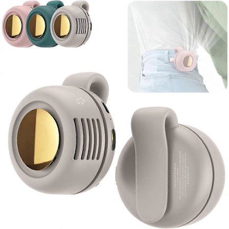 Portabel Tyst Mini Bladlös Fläkt med Klämma, Mini Fläkt med Klämma, 2025 Nya Justerbara 3-Hastighets Hängande Midjefläktar, För Utomhus & Resor & 