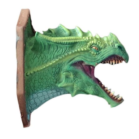 3d dragehoved vægmonteret skulptur dinosaurhoved luftfugter