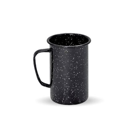 Graniteware – Stor mugg i emaljerat stål – 620ml - Svart
