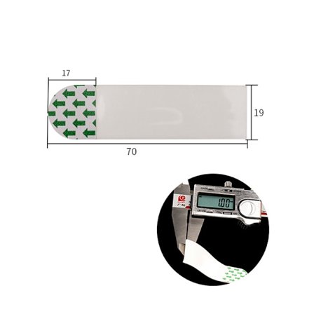 Avtagbara dubbelsidiga självhäftande remsor, 19x70x0,5 mm (förpackning med 50)