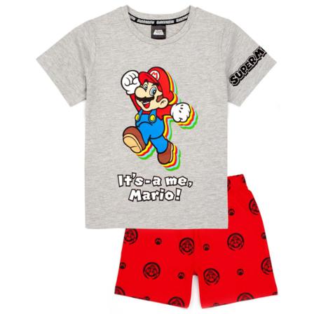 Super Mario 2 Delat Set T-shirt - Shorts / Kortärmad Pyjamas - I 110/116