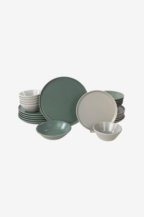 Hermia - Middagsservis i keramik - Elia (24 delar) - Vit - Serviser - Från Homeroom