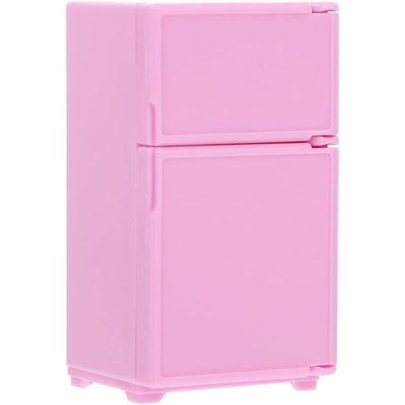 1:12 mittakaavan minijääkaappi, nukkekodin huonekalut Miniatyyrinukkekodin huonekalut nukkekodin keittiöön (vaaleanpunainen)