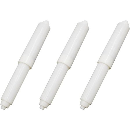 3-pak toalettpapirholder erstatningsrulle plast fjærtype