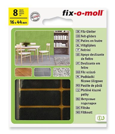 FIX-O-MOLL FILT TIL STOL&BORD 16X44MM BRUN 8STK FIX-O-MOLL