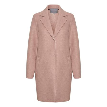 Culture Single-Breasted Coats Pink, Dame Uldfrakker