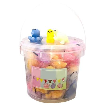 Squishy leketøy 24 stk, Mochi leketøy Stressavlastning Angst leker, Påskekurvfyllere med oppbevaringsboks