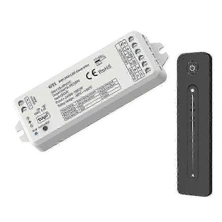 Tuya LED Dimmer 12-36V 2CH med 2.4G RF trådløs fjernkontroll LED Strip Kontroller for enkel farge