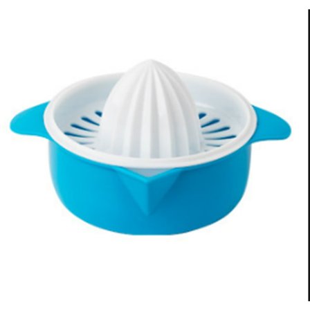 Citron- och annan fruktjuicepress - Manuell köksjuicepress med löstagbart filter (blå) -