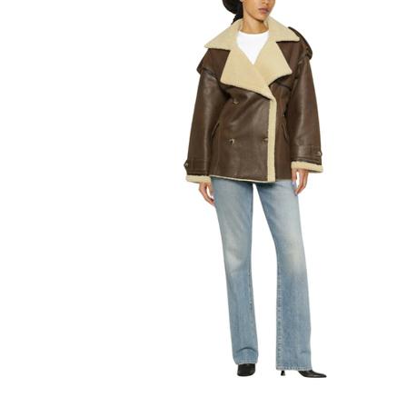 The Mannei Faux Fur & Shearling Jakke Brun, Dame