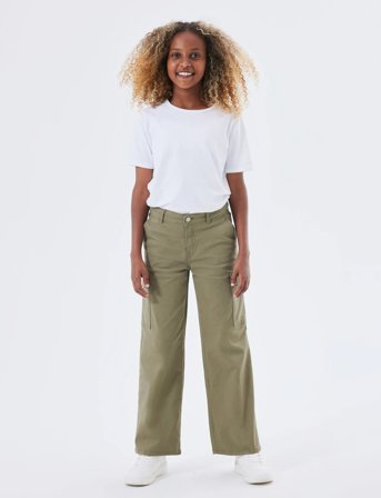 name it Nkfrose Wide Twill Cargo 8108-Ba Noos - Khaki green - 152