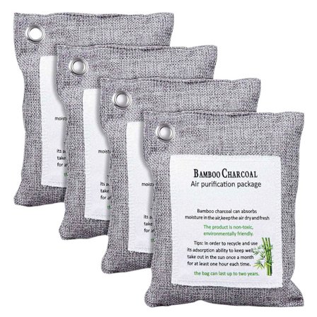 Aktivt bambu kolpåse luktborttagare 200gx4, luftrenande påsar, bil, garderob, skor