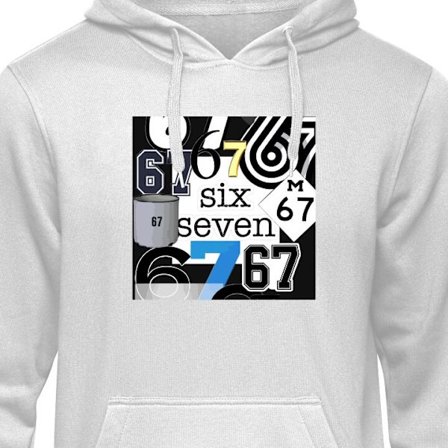 Barn Hoodie 67 meme sex sju trendkollage viralt internetmeme 6-7 grafik modern estetik
