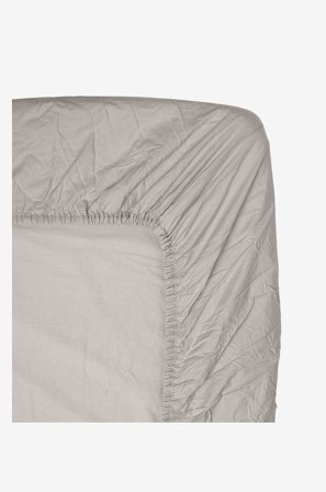 Midnatt - Stræklagen Pebble - Grå - Faconsyede lagner - 140X200 - Fra Homeroom