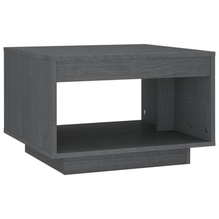 Vidaxl Soffbord Grå 50x50x33,5 Cm Massiv Furu Grå