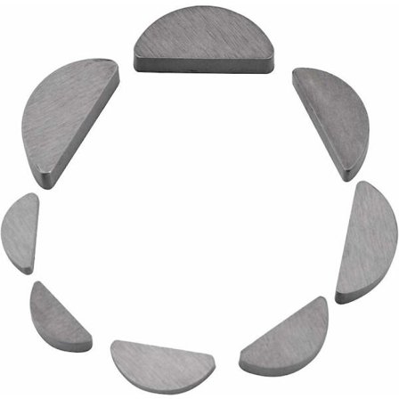 80 deler metall halvmåne nøkkel Woodruff nøkkel assortert sett